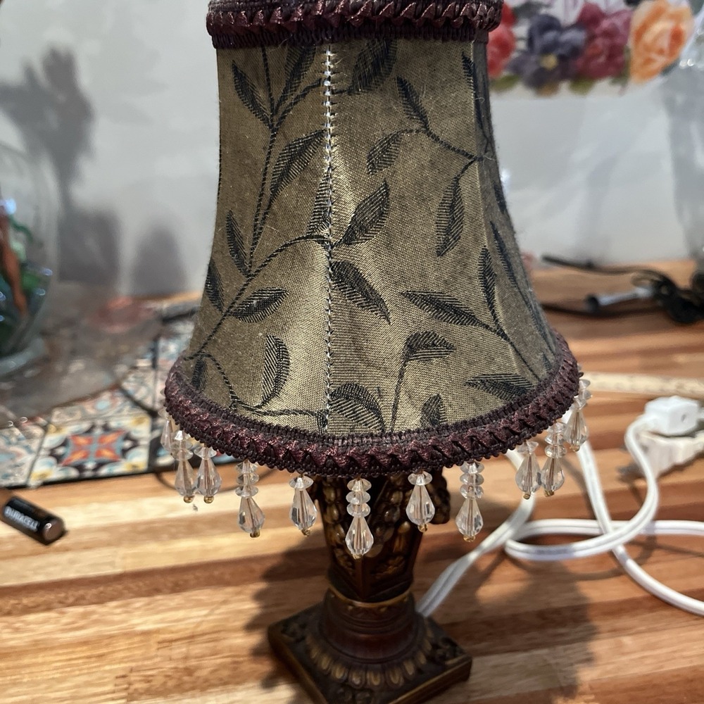 Table Lamp With Beaded Shade